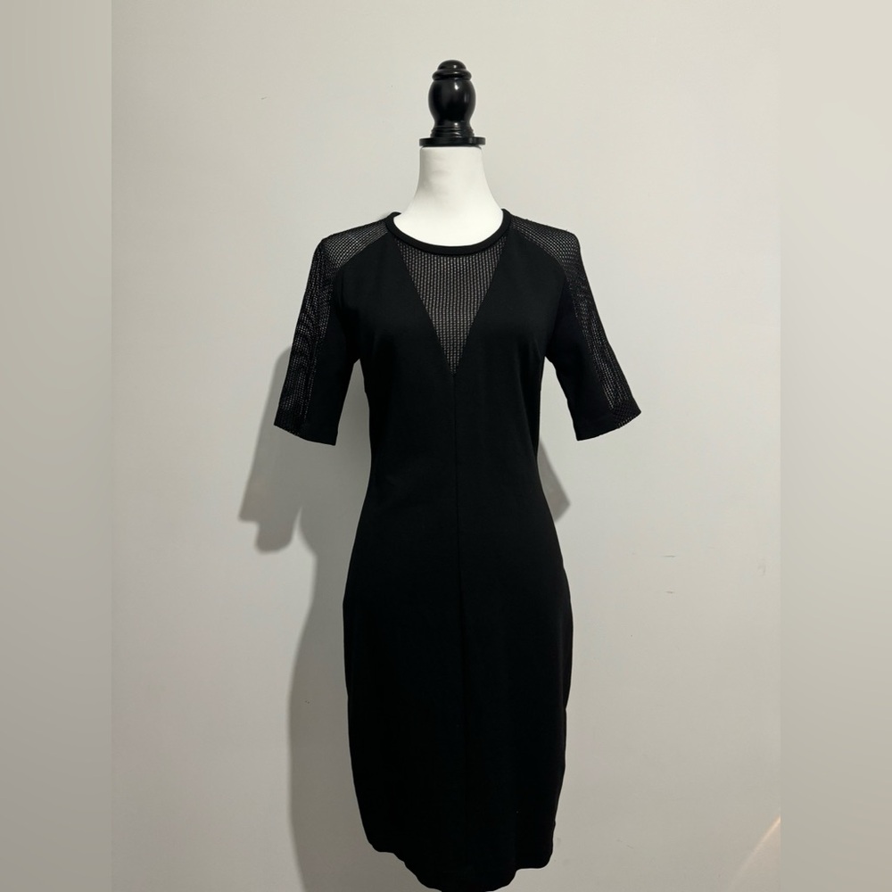 TRINA TURK Elegant Black Mesh Dress Sz 4